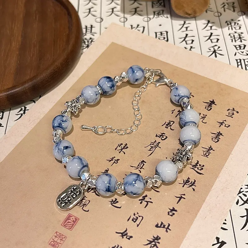 Gelang Manik Manik Retro Aesthetic Gelang Manik Manik Dengan Liontin Cantik 1