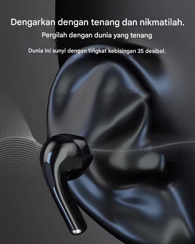 xctopest HT38 Black Myth Wukong AI Earphone TWS 50dB Peredam Kebisingan Aktif, Bluetooth 6.0, Daya Tahan Baterai 47 Jam, Headphone Nirkabel Sejati, IP54