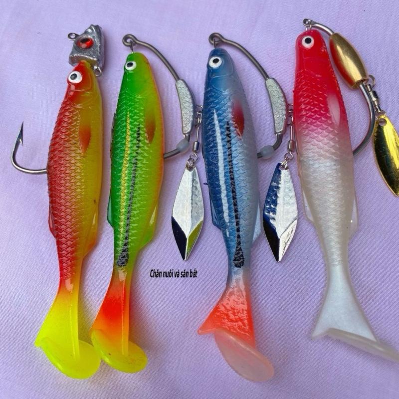 Mồi mềm lòng tong thái Lan 7cm và 9cm chuyên câu lure cá chẽm cá lóc và các loại cá săn mồi khác