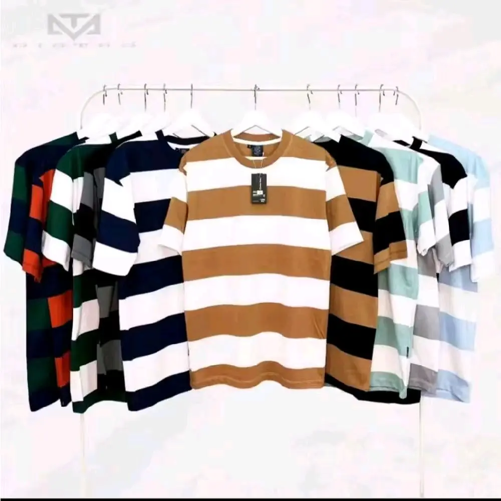 KAOS SALUR POCKET KATUN  24S / KAOS SALUR GARIS STRIPE PRIA / BAJU KAOS TERLARIS Polo
