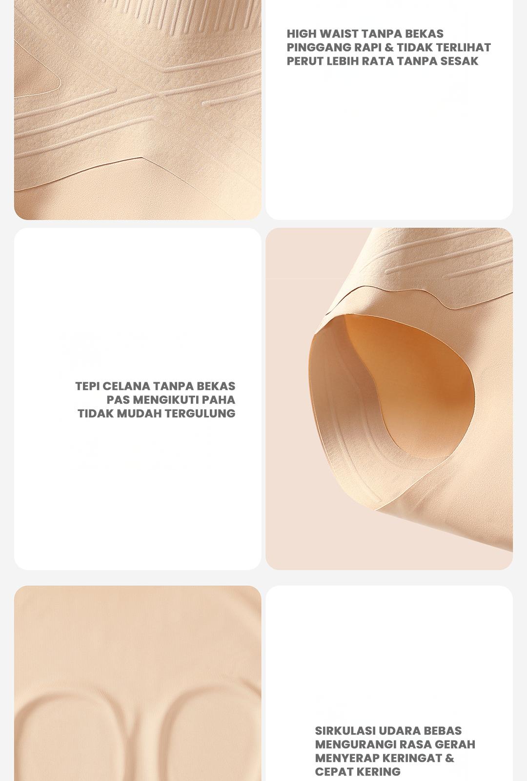 MISSWISS (3 Pcs) - Celana Dalam Seamless Wanita Pinggang Tinggi | Membentuk | Mengontrol Perut | Mengangkat Pinggul | Size M–2XL | #8562 MISSWISS (3 Pcs) - Celana Dalam Seamless Wanita Pinggang Tinggi | Membentuk | Mengontrol Perut | Mengangkat Pinggul | Size M–2XL | #8562