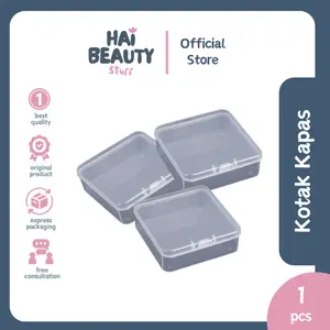 Wadah Kotak Kapas Travel - Tempat Kapas Mini - Tools by Hai Beauty Stuff