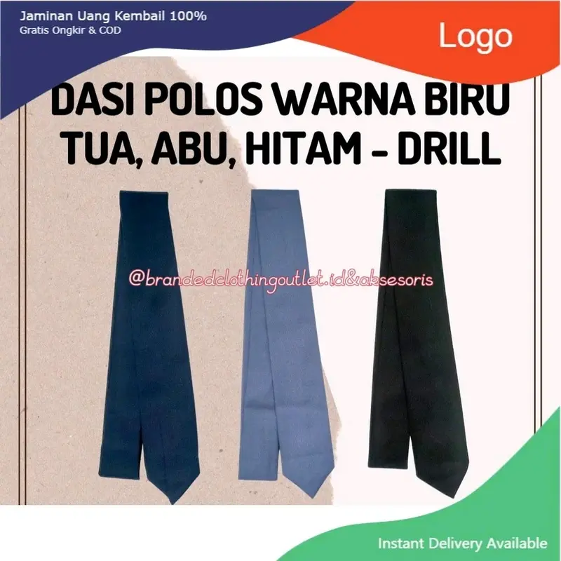DASI SEKOLAH BORDIR SD SMP SMA / SERAGAM SEKOLAH / DASI POLOS HITAM BIRU ABU COKLAT / DASI BORDIR PEREMPUAN LAKI LAKI / DASI SEKOLAH CEWEK COWOK / DASI SEKOLAH SD SMP SMA PRAMUKA | TSD78302817 5