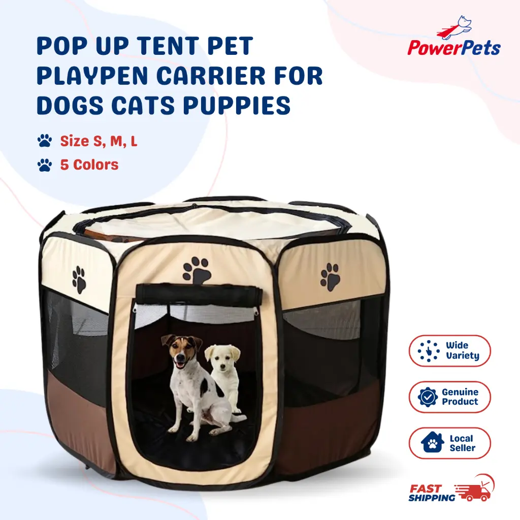 Pop Up Tent Pet Playpen Carrier for Dogs Cats Puppies Indoor/Outdoor Portable Design for Easy Use Storage