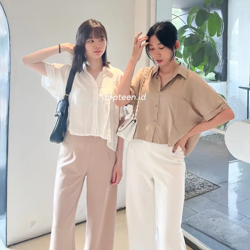 Davi Oversized Crop Top Panjang Rayon Atasan 1