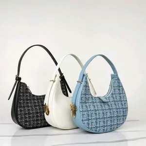 PAKET HEMAT BUNDLING 3PCS TAS BAHU WANITA TERBARU KANVAS ( GILSA, BULAN SABIT, SABIT MINISO) Canvas