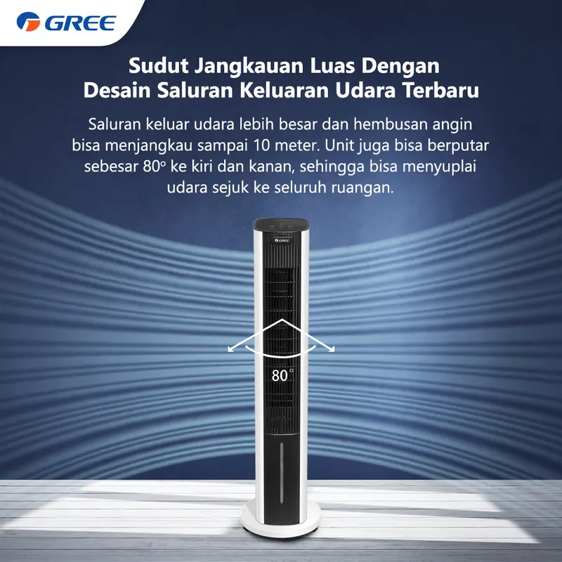 GREE Tower Fan Air Cooler Kipas Angin Model GTA-ACOOL6 Kapasitas 6L with Aromatherapy ACOOL 6 3