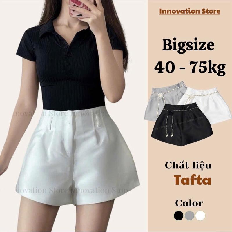 Quần Short, Nữ Quần Đùi Tafta Bigsize Có Túi Cạp Lưng Cao 2 Lớp Hàng Đẹp Cao Cấp TA-98 Women Pants