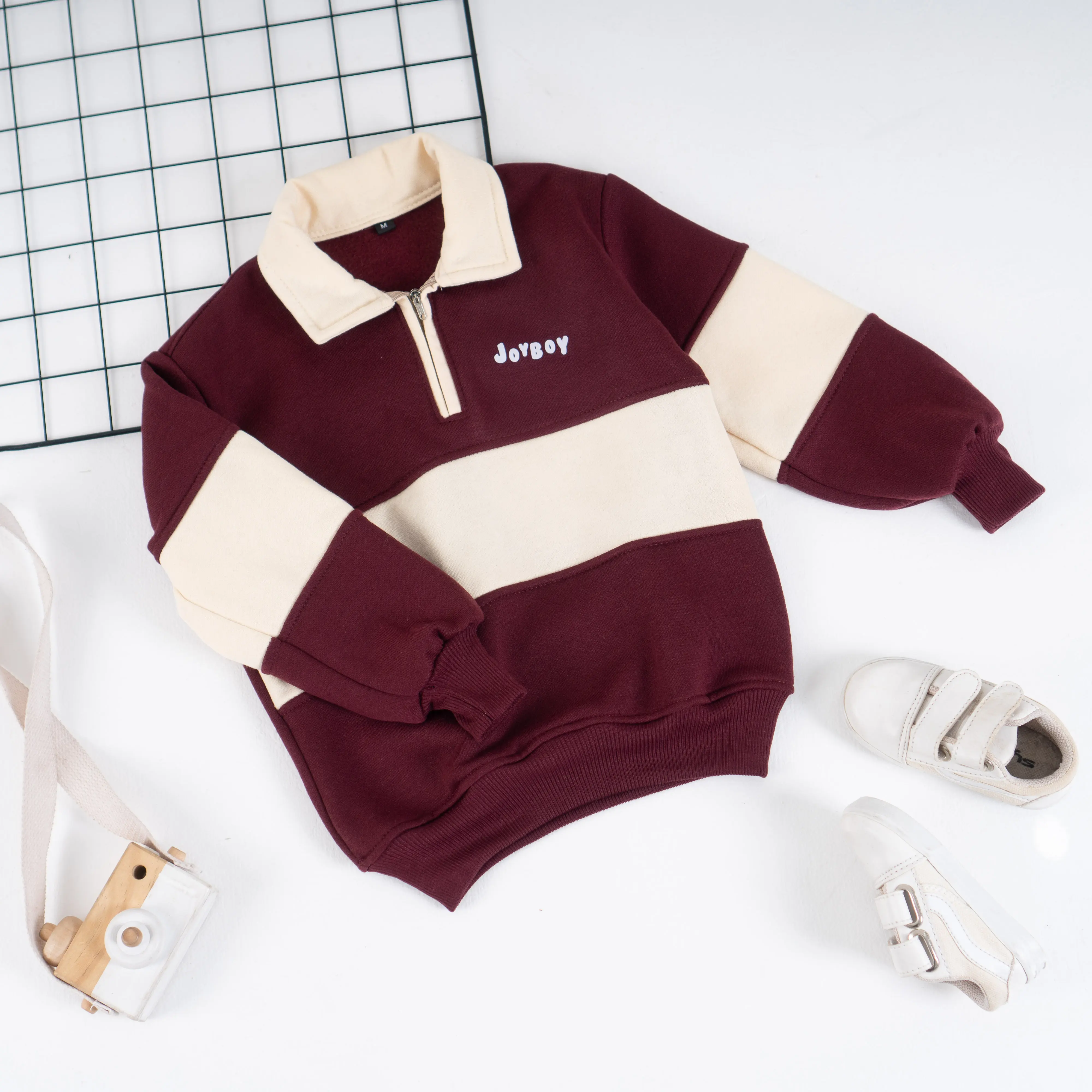 Sweater Anak Rugby Fashion anak atasan Burgundy