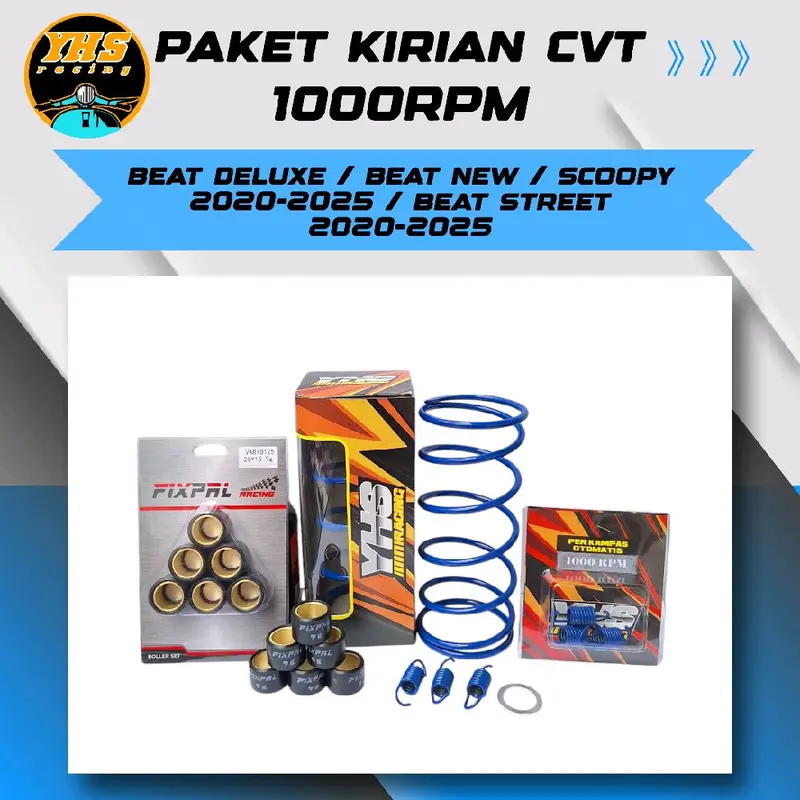 Paketan Kirian Cvt 1000 Rpm Beat Deluxe Beat New Beat Street Scoopy 2020 2021 2022 2023 2024 2025 + Roller + Sentri + Ring Pulley 2