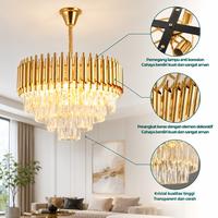 Gambar Anka Lampu Gantung Kristal Minimalis Mewah LED 3 Warna Remote Ruang Tamu Kamar Tidur 30/40/50/60/75CM Hias COD lampuminimalis modern - S4-1, 30CM dari AnkaHome Official Store Kab. Tangerang 5 Tokopedia