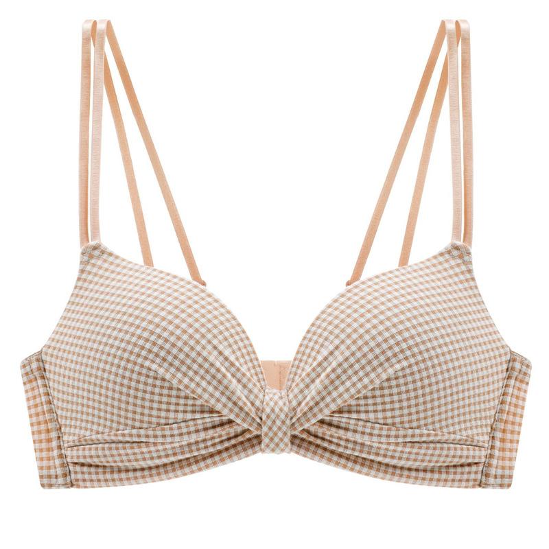 Product Introduction of BR446> BRA RENDA WANITA PUSH UP FULL CUP TANPA KAWAT TALI SILANG MOTIF KOTAK 18