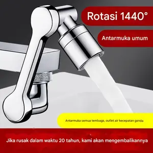 Lengan robotik keran universal ekstensi keran air putar wastafel multifungsi sambungan universal anti cipratan artefak
