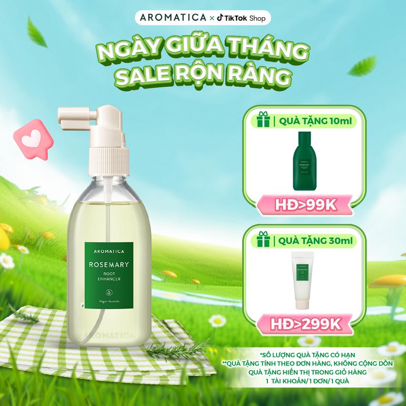 Xịt Dưỡng Chân Tóc Hương Thảo Aromatica Rosemary Root Enhancer 100ml Dưỡng Tóc