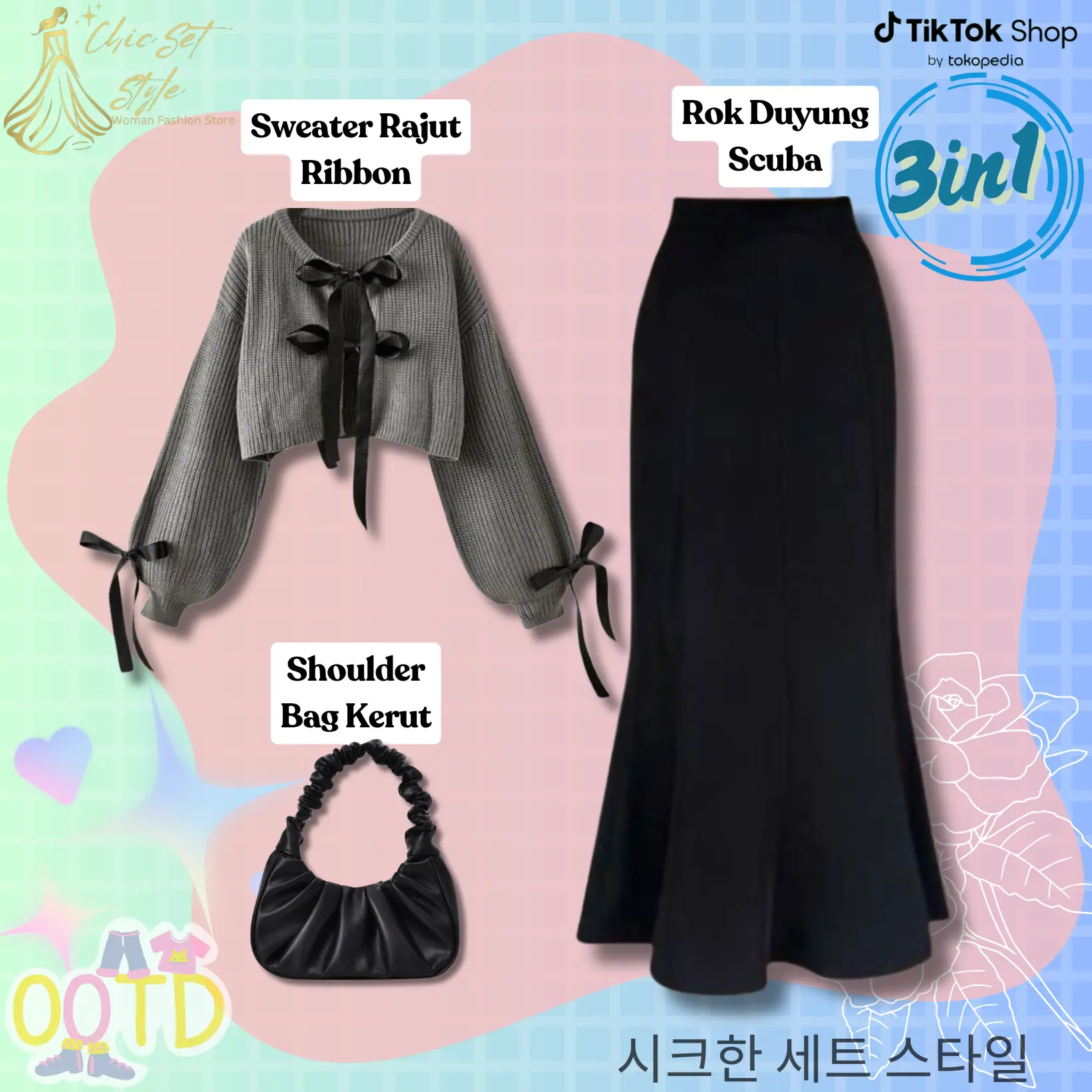 3in1 (Bag + Sweater + Rok Duyung)