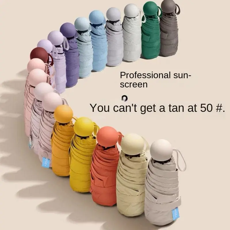 Capsule Sun Umbrella – Ultra Light & Portable! ️ UV 99% Blocking | ️ Rain & Sun Protection  Stylish & Compact – Fits in Any Bag!