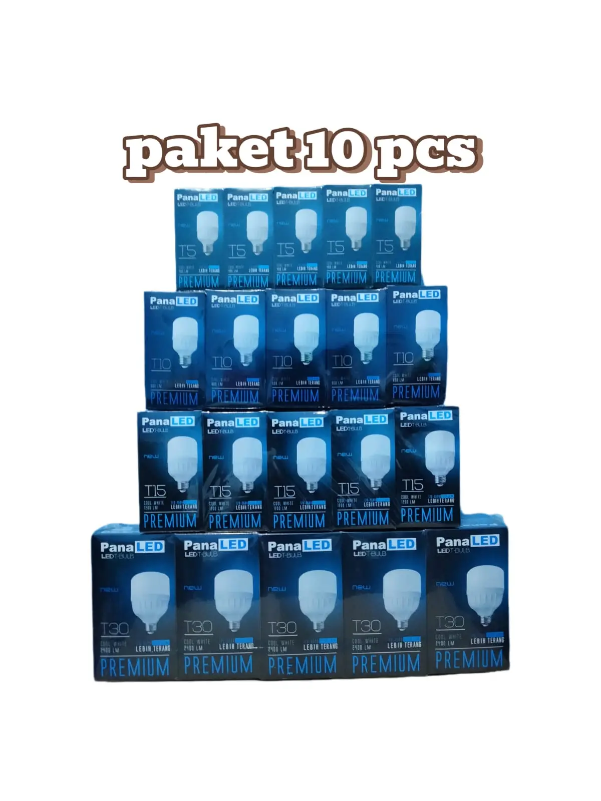 10pcs panaLED premium LED bull 50w-40w-30w-20w-15w-10w-5w hemat daya energi