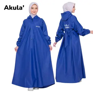 JAS HUJAN WANITA GAMIS best Quality Dewasa Pvc Mantel Bahan PVC 0,25