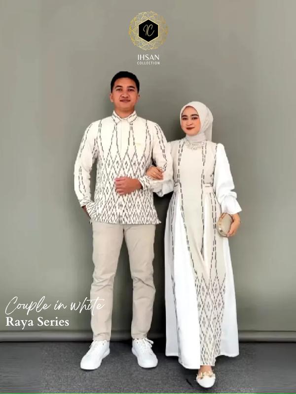 Ihsan Collection | Baju Couple set tunangan (Baju kondangan, Baju lebaran 2025) Dress Lebaran Gamis Wanita 0