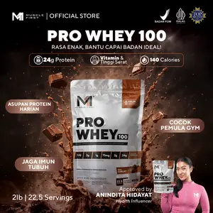 MUSCLE FIRST Pro Whey 100 2lbs/900gr - Whey Protein Suplemen Fitness
