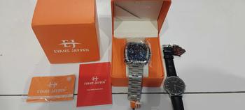 Product Review of DISKON jam tangan  !! Evans Jayden Jam Tangan Pria 9554-1 Rantai Stainless Steel Kaca Sapphire Chronograph Water Resistant 5ATM Air Bahan Watches Waterproof from b**🚒 1