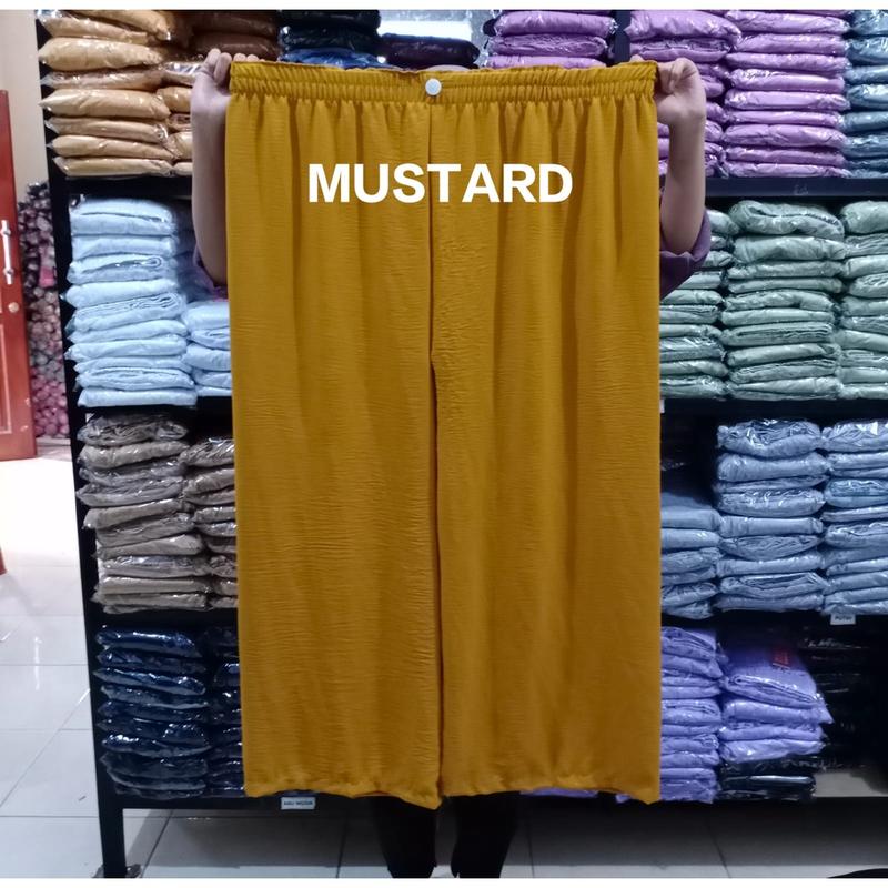 Product Introduction of Isi 3 pcs - Kulot crinkle jumbo bb 85 cocok buat ibu hamil- Celana bumil big size kringkel airflow premium 20