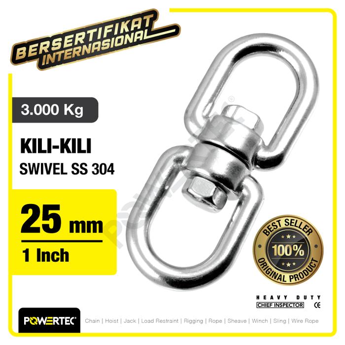 Gambar Swivel SS 304 / Kili kili 25mm - 1" POWERTEC dari powertec id Kota Administrasi Jakarta Pusat Tokopedia