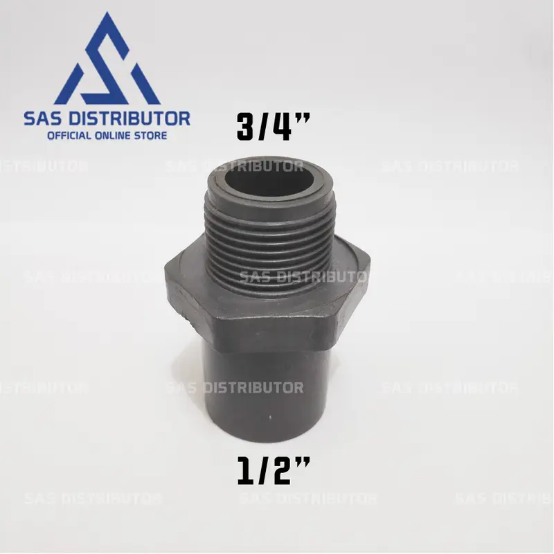 Sok Drat Luar 3/4 x 1/2" inch AW Superlon / SDL 3/4 x 1/2" inch PVC / Valve Socket 3/4 x 1/2" in 0