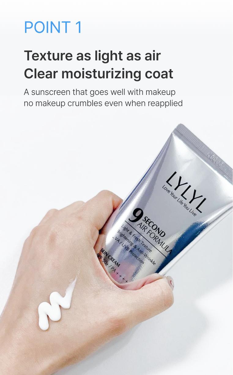 Product Introduction of [LYLYL] 9 Second Air Formula Sunscreen (50ml/10ml) Sun Protection 8