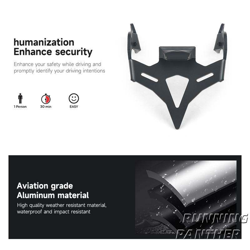 Product Introduction of For Honda CB 650 R CB 650R CB650R 2024-UP Motorcycle Rear Short Tail Stock Tidy License Plate Holder Tailstock Bracket LED Light 4