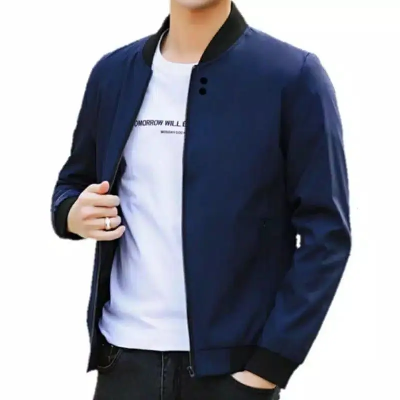 Jaket Bomber polos Tasland Slim-fiting 2