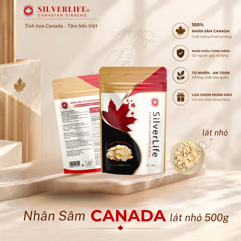 Nhân Sâm Khô Cắt Lát túi ZIP mỏng vừa - Chính Gốc Ontario Dịu Mát Tiện Dụng…