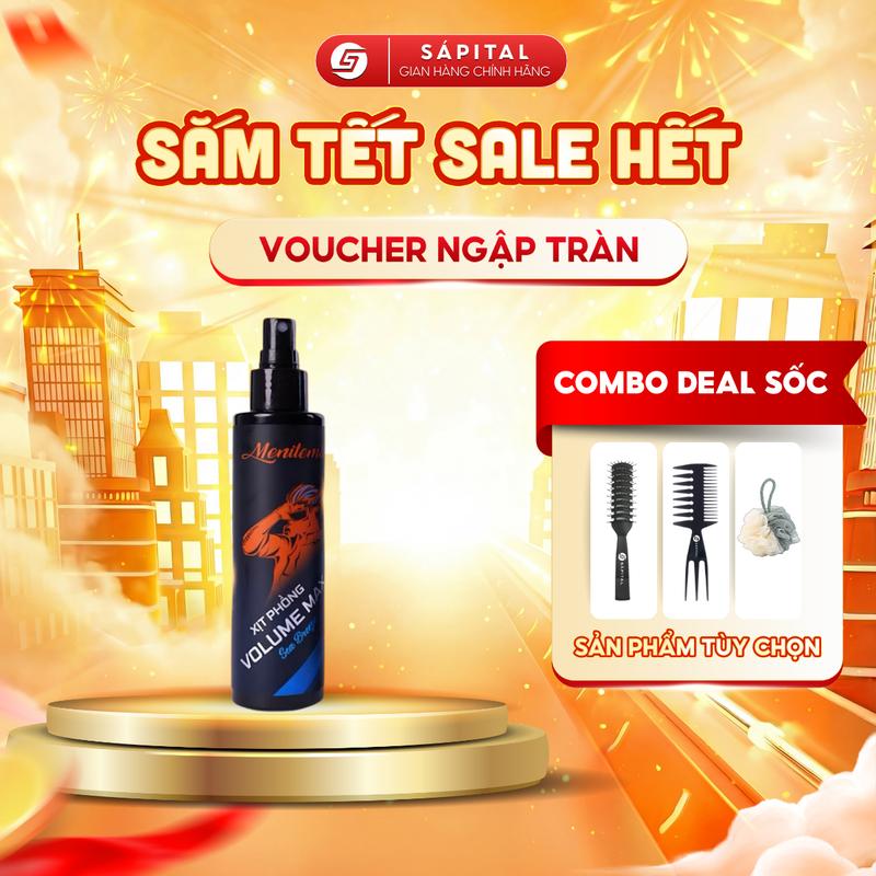   BẢN MỚI  Xịt phồng tóc Menitems | Hỗ trợ tạo kiểu Hỗ trợ bảo vệ nhiệt Cấp ẩm nhẹ nhàng nhiều dưỡng chất 