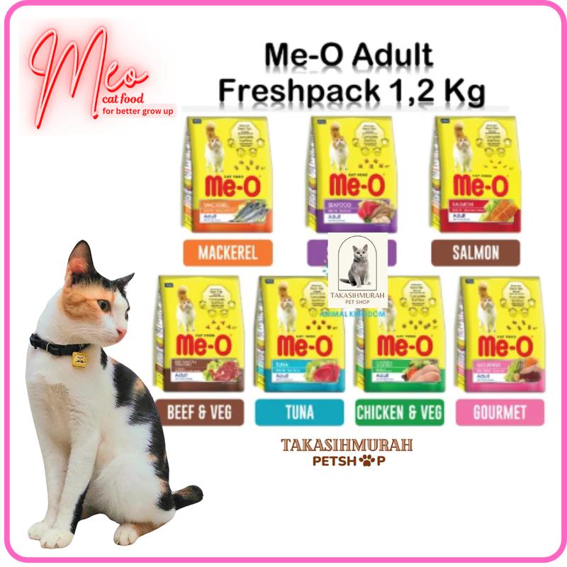 Me-o meo freshpack 1.1 persian adult / kiten persian / kitten ocean fish / meo  tuna mackarel salmon beef chicken vegetableetable gourmrnt ,meo repack 1kg 2