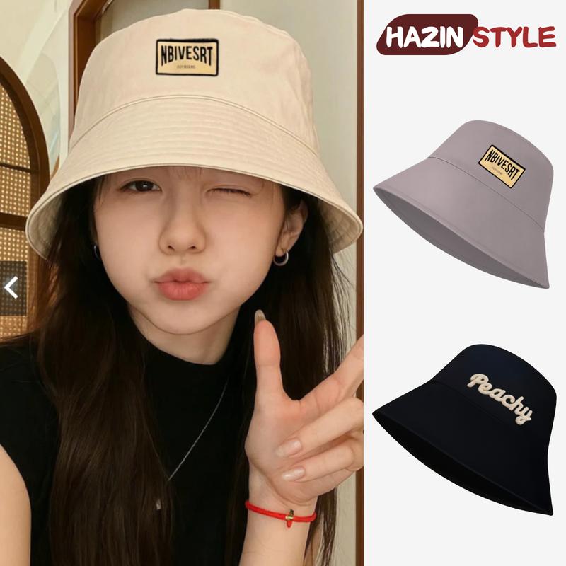  Mũ bucket HAZIN thêu chữ NBIVESRT nón vành tròn form mềm dành cho nam nữ chất vải kaki đi học đi chơi siêu xinh HAM306 