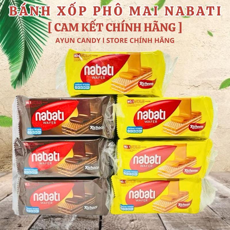 lốc 10 gói 17g tặng kẹo trái cây Bánh Xốp Kem Phô Mai Nabati Reecheese - Bánh Nabati Phô Mai