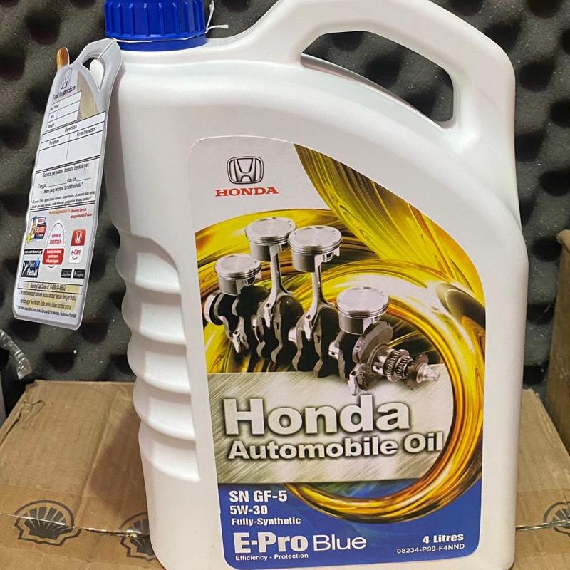 Promo! Oli Mesin Honda E-pro Blue 5W-30 4L SN GF-5 Fully Synthetic ...