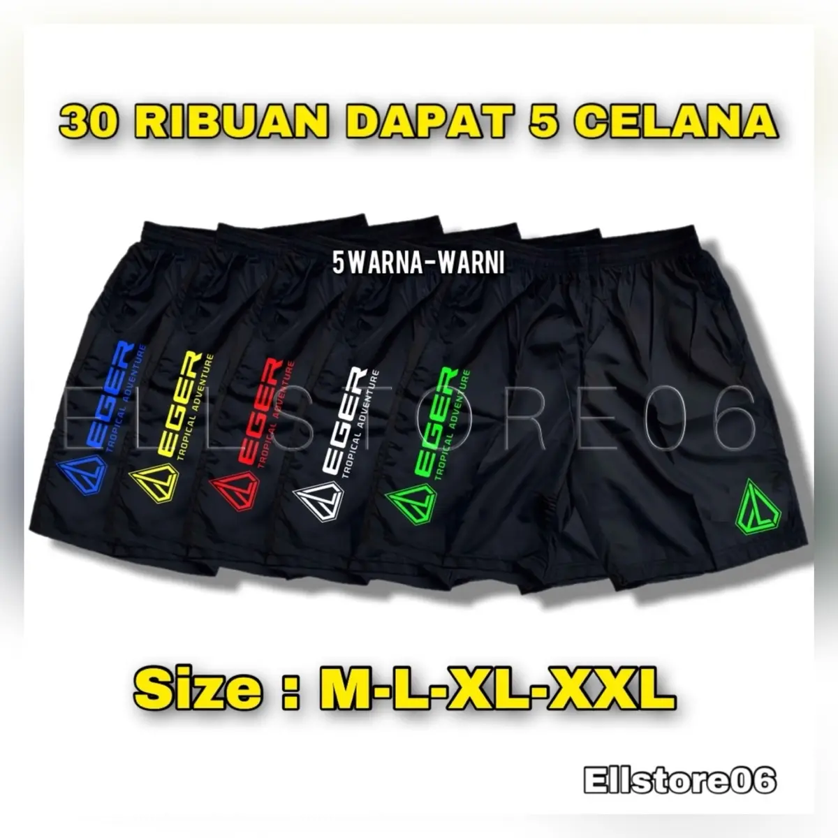 PROMO ISI 5 Celana pendek sport remaja pria wanita dewasa kolor olahraga uniseks