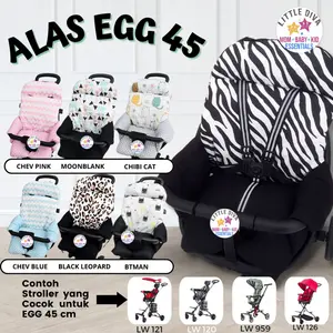 EGG 45  READY Alas Stroller TANPA TALI SEATBELT tinggi 45 cm Motif Dudukan Bantalan Stroler Kereta Dorong Bayi kain  kereta