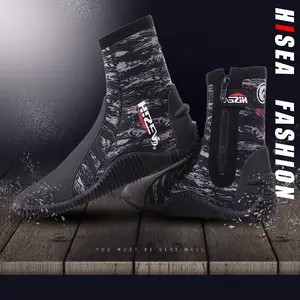 New 5MM Neoprene Scuba Diving Boots Water Shoes Winter Cold Proof High Upper Warm Fins Spearfishing Shoes for Men and Women