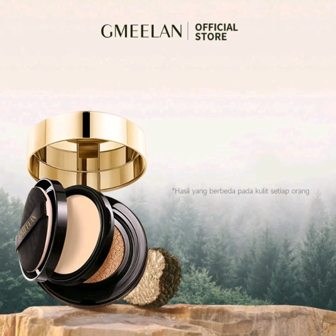 GMEELAN CUSHION Black Truffle Zinc PCA antioksidant Air Cushion Bedak cushion Gmeelan 7 gr+10gr Meratakan kulit wajah menutupi jerawat riasan tahan lama