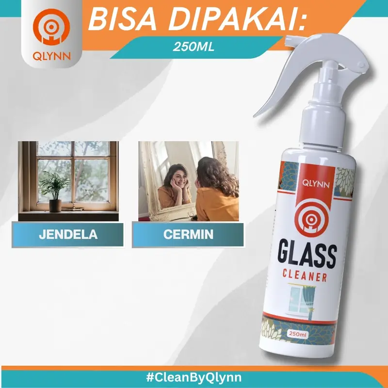 QLYNN Cairan Pembersih Kaca Jendela / Cermin 250ml Glass Cleaner 2