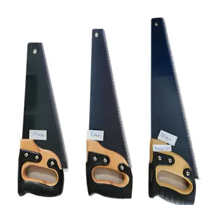 BOCAHDH Gergaji Potong Kayu 18 Inch Gagang Kayu Dilapisi Karet Plat Biru Profesional Super Fast Cut