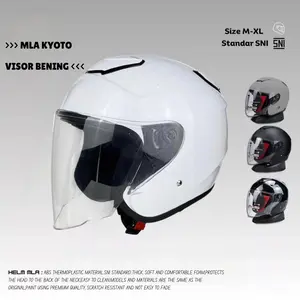 Helm Half Face MLA KYOTO WHITE Helm Premium Pria Dan Wanita Dewasa [SNI] Bisa COD MURAH LARIS Motorcycle