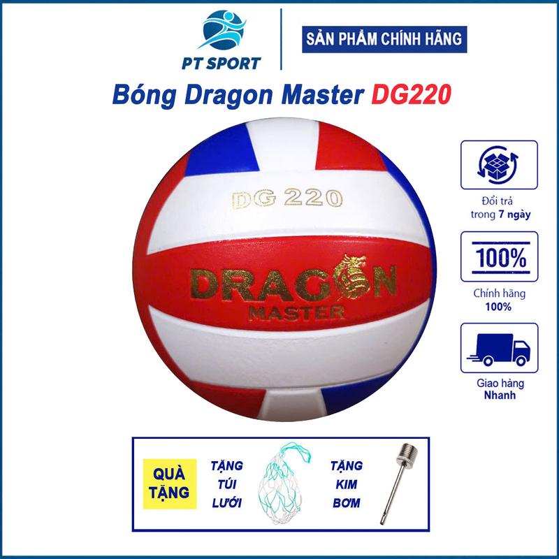 Bóng chuyền Dragon Master DG220 Chính Hãng | Da PVC, Giá Rẻ, Chuyên Giành Cho Tập Luyện Thi Đấu [Tặng kim bơm + túi lưới] Nam Sport