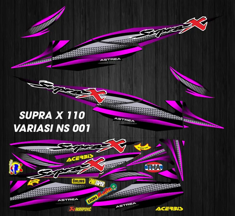 STIKER STRIPING DECAL MOTOR SUPRA X 110 TAHUN 2000-2004 NS O1 Motorcycle 2