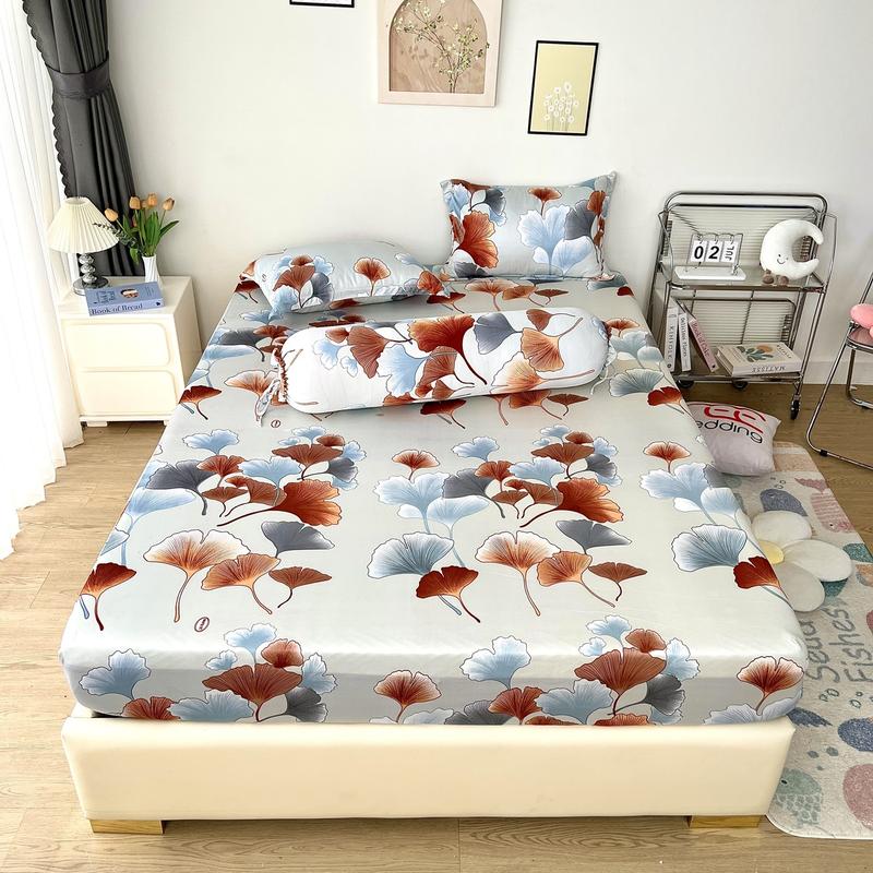 Bộ ga giường 4 món REE Bedding R384 chất thun lạnh đủ size drap trải nệm 1m2 1m4 1m6 1m8 2m