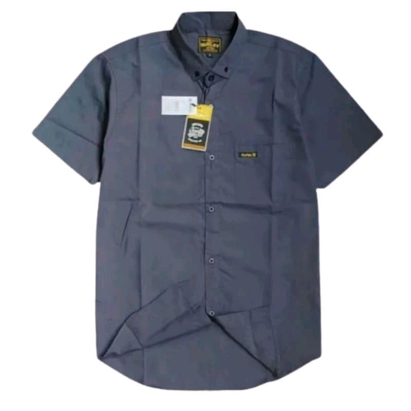 MENSWEAR KEMEJA POLOS PRIA LENGAN PENDEK WARNA LENGKAP BAHAN KATUN POOPLIN/SIZE M-XXXL/BB 35-95KG) 7