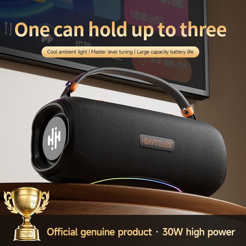 Loa bluetooth HEAVY BASS 10 công suất 30W âm thanh sống dộng chống nước pin tốt led nháy theo nhạc