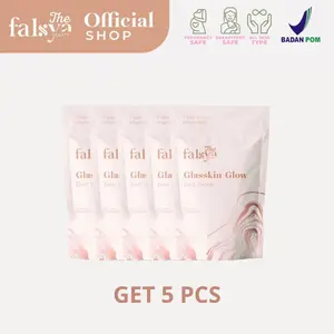 Hemat 5 Pcs The Falsya Beauty Sabun Glassskin Glow Bar Soap Sabun Mandi Pencerah Membersihkan Punggung Memudarkan Kulit Hitam Kusam Perawatan Mencerahkan Tangan